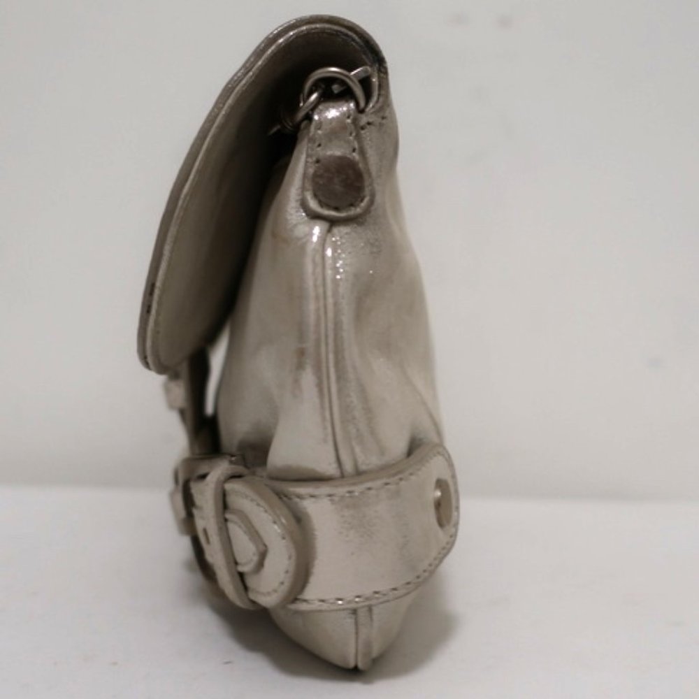 Jimmy Choo Tulita Clutch Silver Metallic Suede - Picture 5 of 12